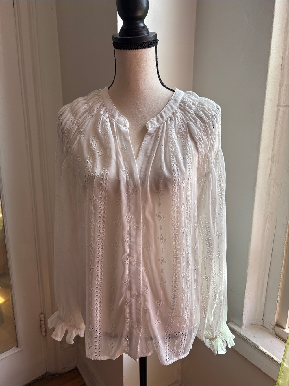 [Franne Golde] White Positano Blouse